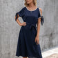 Round Neck Cold Shoulder Dress