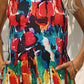 FULL SIZE Printed Round Neck Sleeveless Dress with Pockets