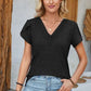 V-Neck Petal Sleeve T-Shirt