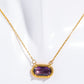 Copper 14K Gold Pleated Pendant Necklace