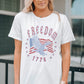 Women's Full Size FREEDOM 1776 Graphic Tee
