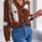 Printed Collared Neck Button Up Shirt