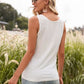 Pocketed Printed Round Neck Tank