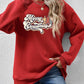 Christmas THEMED Letter Graphic Round Neck Sweatshirt