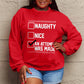 Simply Love Christmas Themed Full Size Letter Graphic Long Sleeve Sweatshirt