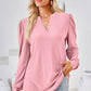Notched Long Sleeve T-Shirt