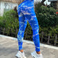 Tie-dye Slim Fit High Waistband Long Active Pants