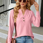 Notched Long Sleeve T-Shirt