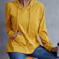 Drawstring Pocketed Dropped Shoulder Hoodie