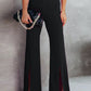 Justine&CC Front Slit Flare Leg Pants