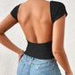 Backless Short Sleeve T-Shirt