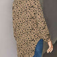 Animal Print V-Neck High-Low Blouse