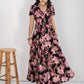 Floral V-Neck Slit Dress