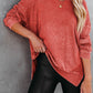 Full Size Dropped Shoulder Slit Sweatshirt