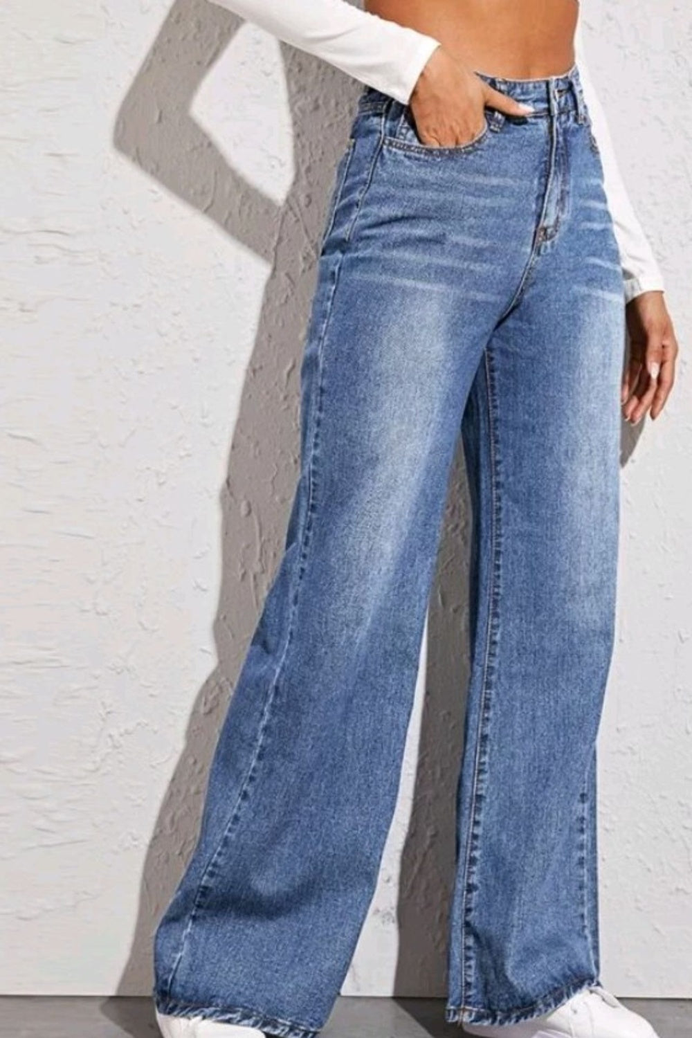 BEYOND CHIC High Waist Wide Leg Jeans