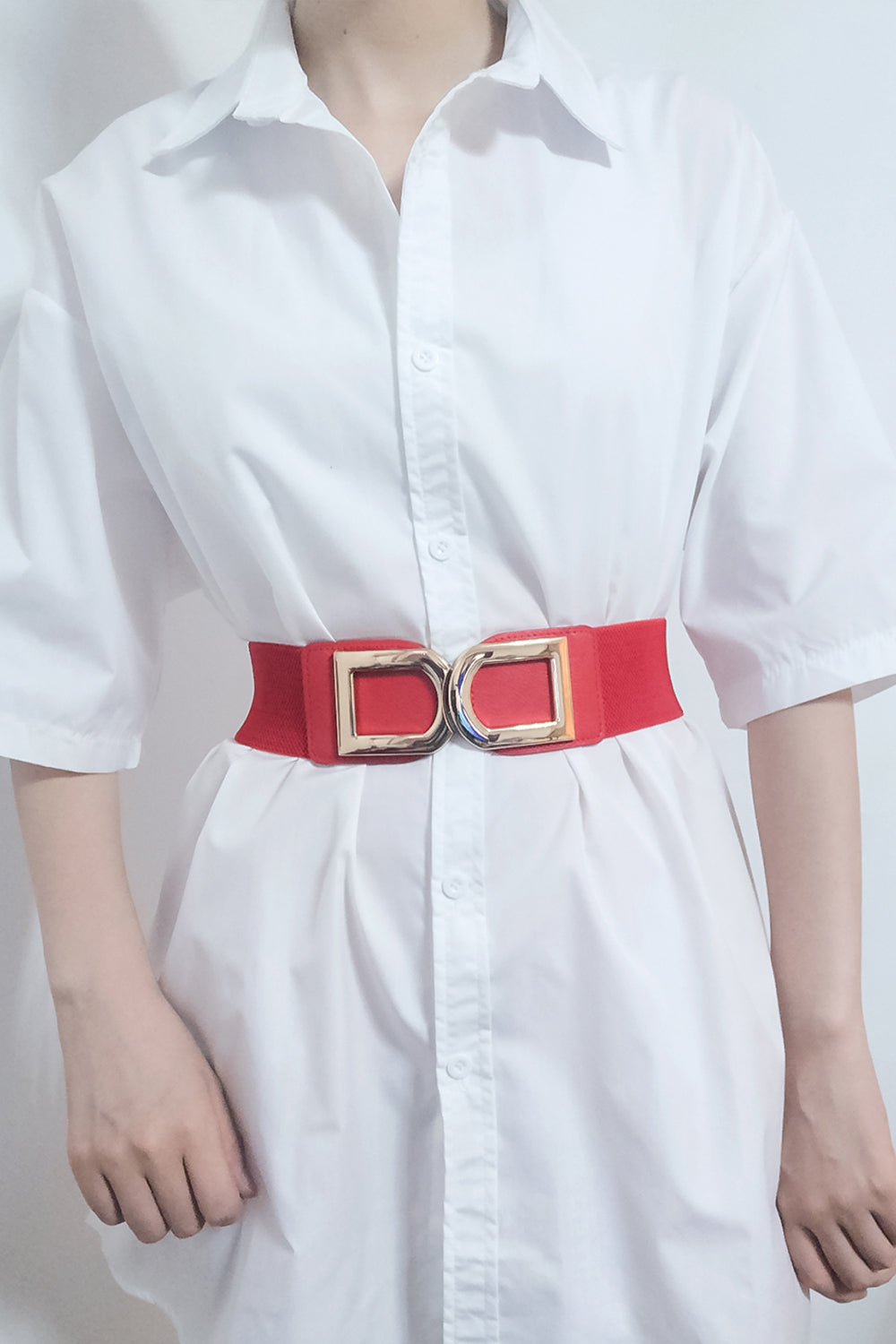 Jessica Anne Beauty Double D Buckle PU Belt