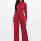 SavannahJayJumpers Long Sleeve Mock Neck Wide Leg Jumpsuit