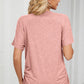 Ruched V-Neck Short Sleeve T-Shirt