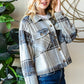 Reborn J Plaid Button Up Long Sleeve Shacket