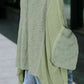 Exposed Seam Round Neck Top with Pocket