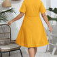 Plus Size Round Neck Openwork Dress