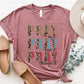 Letter Graphic Round Neck Short Sleeve T-Shirt