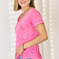 Zenana V-Neck Short Sleeve Slit T-Shirt - Brand Zenana