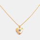 Zircon Heart Shape 14K Gold-Plated Pendant Necklace