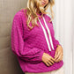 BiBi Brushed Checker Drawstring Long Sleeve Hoodie - Brand BiBi