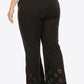 Women's Plus Size Openwork Elastic Waist Pants