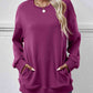 Dropped Shoulder Sweatshirt with Pockets