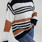 KnitwearTime Striped Round Neck Sweater