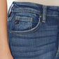 Kancan Raw Hem High Waist Cropped Jeans