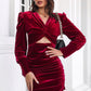 Avery Aria Twist Front Cutout Long Sleeve Dress