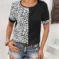 Women's Bryony Leopard Round Neck Short Sleeve Tee