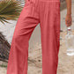 Full Size Smocked Waist Wide Leg Pants
