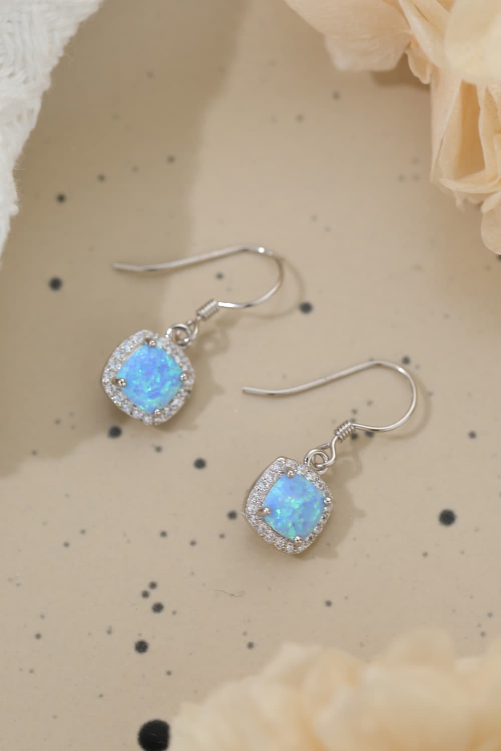 Ariel&Emaline Opal Square Drop Earrings