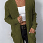 ZeldaMarie Rib-Knit Open Front Pocketed Cardigan