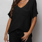 V-Neck Slit High-Low Knit Top