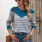 Striped Round Neck Long Sleeve T-Shirt