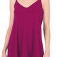 Full Size Spaghetti Strap V-Neck Flowy Tunic Cami