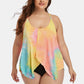 Plus Size Tie-Dye Scoop Neck Two-Piece Swim Set