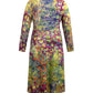 Plus Size Printed Round Neck Long Sleeve Dress