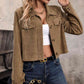 Collared Neck Button Front Jacket