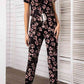 Asymmetrical Neck Short Sleeve Jumpsuit