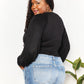 Culture Code Black Full Size V- Neck Bodysuit