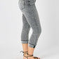 Judy Blue Full Size Button Fly High Waist Cuffed Capris Jeans