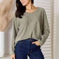 Culture Code Full Size V-Neck Long Sleeve T-Shirt