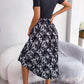 Aaliyah Isla Printed Round Neck Pleated Dress