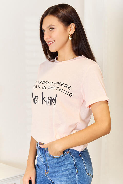 Simply Love Slogan Graphic Cuffed T-Shirt *